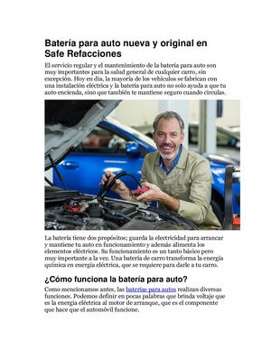 Batería Para Auto Nueva Y Original En Safe Refacciones