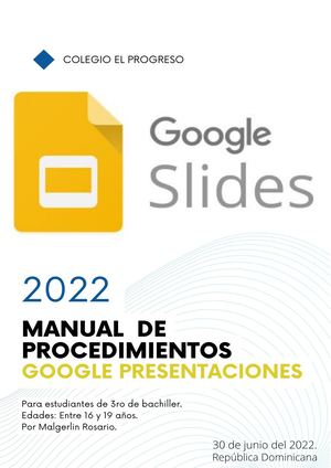 Mi Manual. Google Slides. Malgerlin Rosario