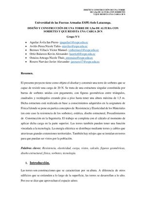 Ensayo Torre De Sorbetes Grupo 1