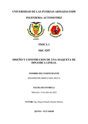 Ensayo Maqueta Dinamica Lineal