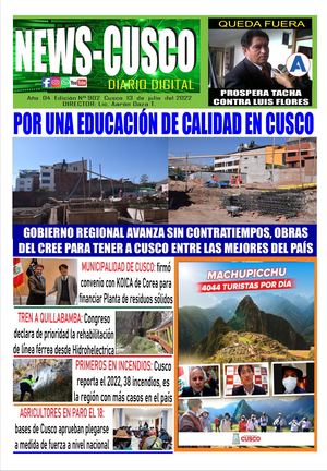 DIARIO NEWS CUSCO 13 De Julio 2022