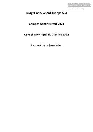 DB31 PA1 ZAC Dieppe Sud - Rapport De Présentation