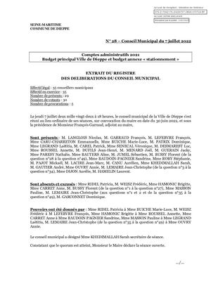 DB28 070722 - Comptes Administratifs 2021