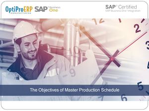 The Objectives Of Master Production Schedule