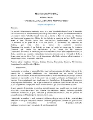 Ensayo Mecanica Newtoniana