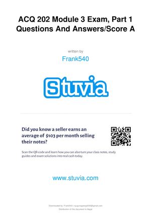 Stuvia 1846802 Acq 202 Module 3 Exam Part 1 Questions And Answersscore A