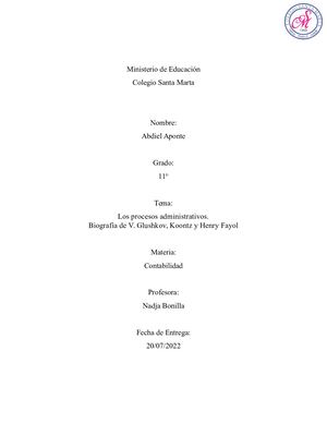 Los Procesos Administrativos Y Biografías