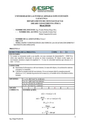 Reactivos U2 Torre De Sorbetes