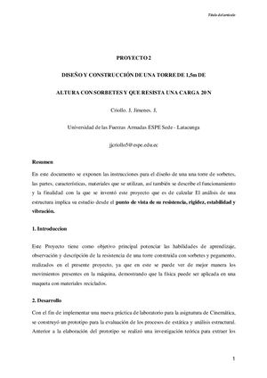 Informe De Proyecto Cinematica