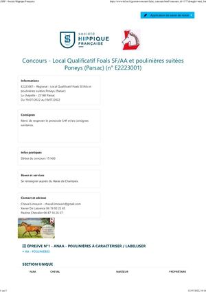 Programme Pouliniere Parsac 19072022