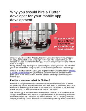 Calaméo - Why You Should Hire A Flutter Developer For Your Mobile App ...