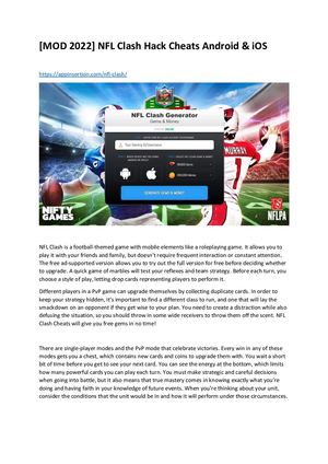 [Mod 2022] Nfl Clash Hack Cheats Android & I Os