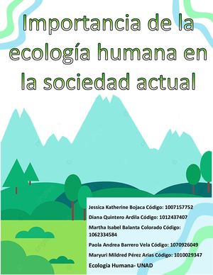 Importancia de la ecología humana en la sociedad actual