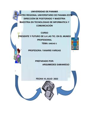 Presente Y Futuro De Las Tic En El Mundo Profesional