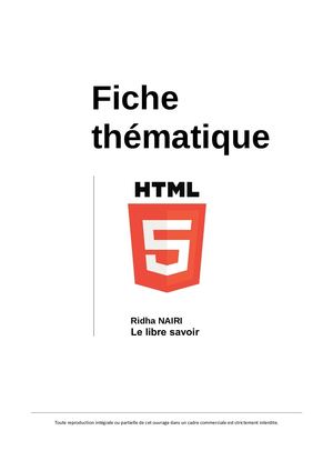 Fiche Thématique Html 5