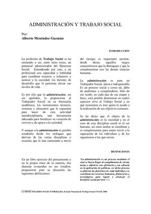 Administracion Y Trabajo Social