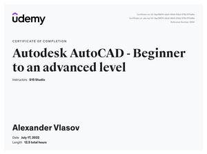 Udemy Autodesk AutoCAD Course