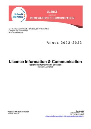Guide Licence Sic 22 27