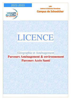 Guide Des Etudes Licence Geographie Amenagement 2022 2023