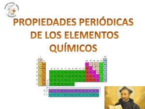 Propiedades Periódicas De Los Elementos Químicos