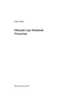 TM-11212/2 Műszaki rajz feladatok. Térmértan