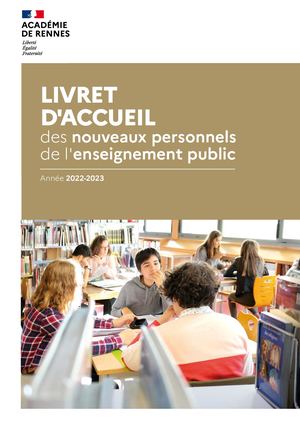 Livret d'accueil des nouveaux personnels - public 2022 23