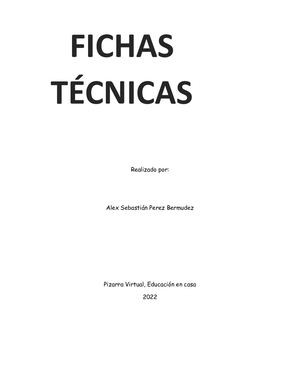 Fichas técnicas Alex