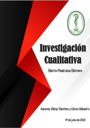 Investigación cualitativa barrio Pastrana Borrero