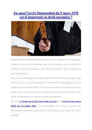 Arrêt simmenthal du 9 mars 1978 : guide complet