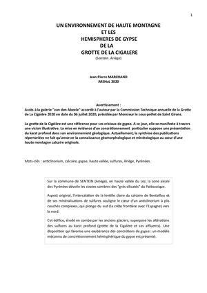 La Grotte De La Cigalere Et Son Environnement