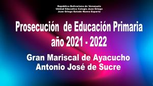Ue Colegio Juangriego Prosecución De Sexto Grado 2021 2022