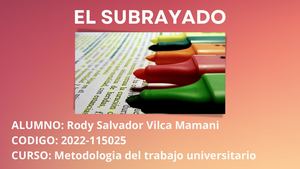 El Subrayado