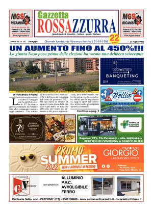 Gazzetta Rossazzurra Anno Vii N 15 Del 23 7 2022