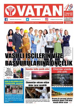 Yeni Vatan 21 temmuz 2022 Issue 1907