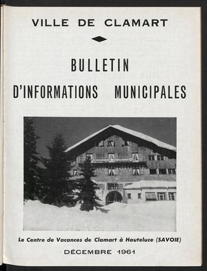 Bulletin Municipal Officiel (BMO) - décembre 1961