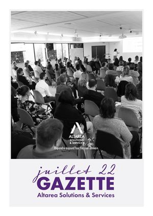 Gazette Intern Altarea Solutions & Services - Juillet 22