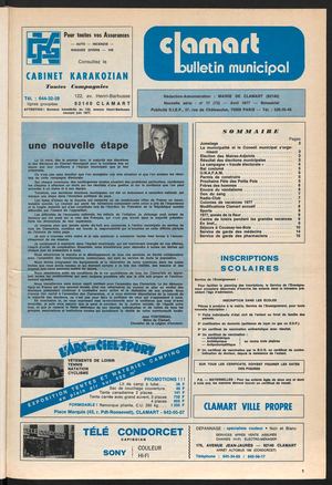 Bulletin Municipal Officiel (BMO) - avril 1977