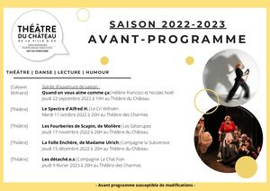Avant-programme Théâtre Du Château 22-23