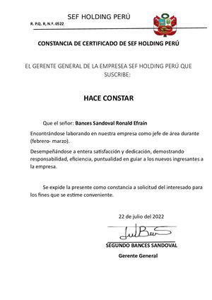 CERTIFIFICADO Y CONSTANCIA