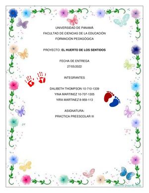 Trabajo Del Proyecto De Los Sentidos