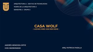 Análisis Arq casa Wolf