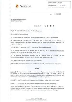 PARUTION DECISIONS DU 06 JUILLET 2022