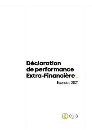 Performance Extra-Financière - Egis - Français - 2021