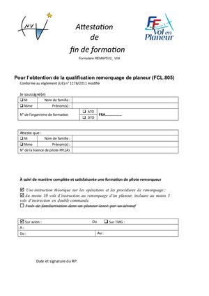 Remaps 02 Ffvp Attestation Stage Remorqueur Avion Ppl Avec Spl