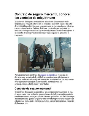 Contrato De Seguro Mercantil, Conoce Las Ventajas De Adquirir Uno