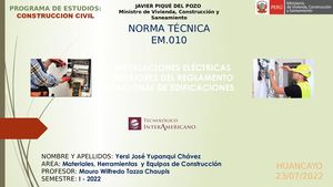 Norma Técnica Em 010 Tarea