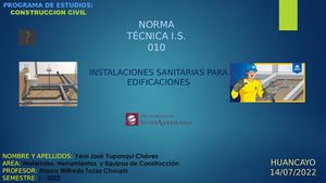 Instalaciones Sanitarias En Edificaciones Tarea
