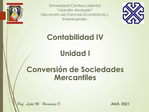 Unidad I Conversion De Sociedades Mercantiles