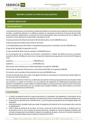 SUPUESTO PRÁCTICO #06