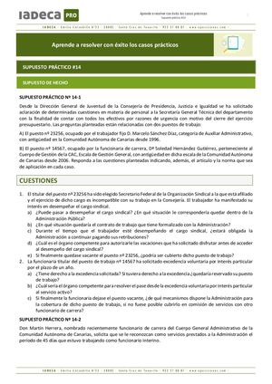 SUPUESTO PRÁCTICO #14